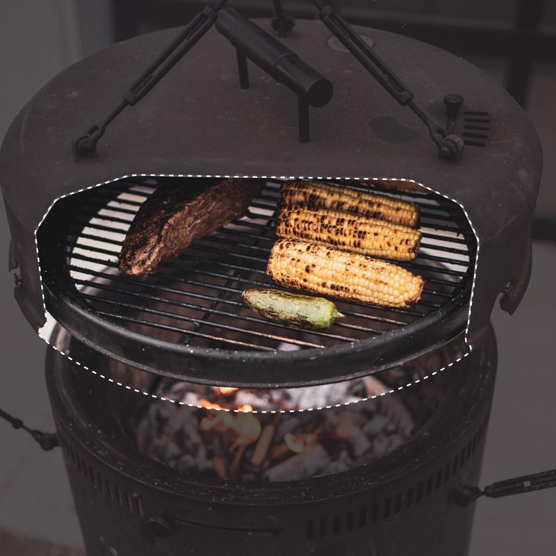 Burch Barrel 18 in. Charcoal/Wood Grill and Smoker Black