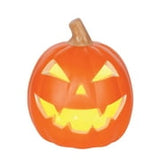 Seasons Yellow LED Prelit Pumpkin Halloween Decor