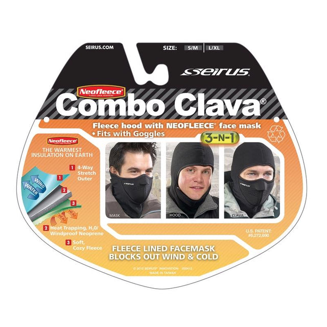 Seirus Combo Clava Balaclava Black L/XL