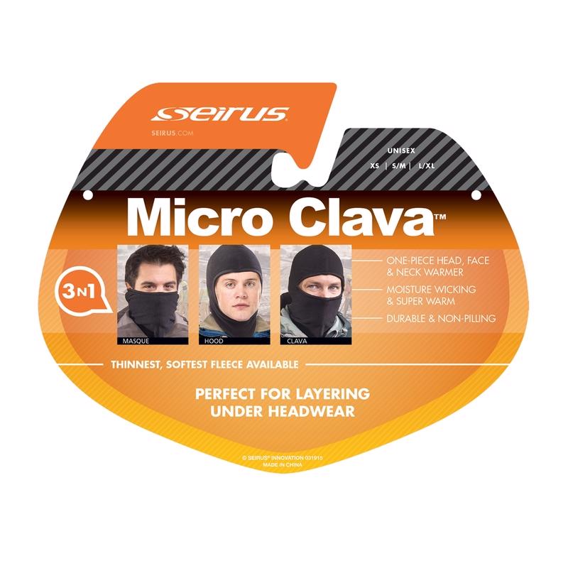 Seirus Micro Clava Balaclava Black L/XL