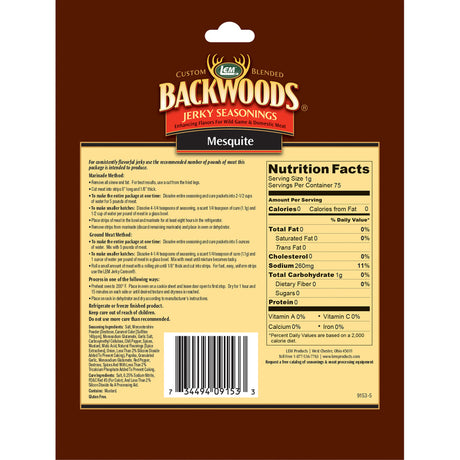LEM Backwoods Mesquite Jerky Seasoning 3.65 oz Bagged