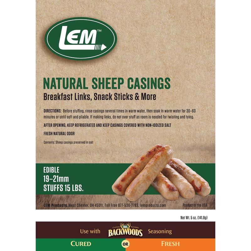 LEM Sheep Sausage Casings 5 oz Bagged