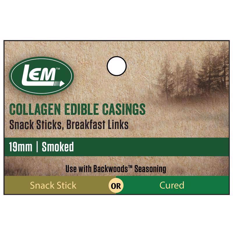 LEM Mahogany Smoked Edible Collagen Casing 16 lb Pegged