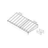 24 in. W X 12 in. D Black Steel Shelf 1 pk