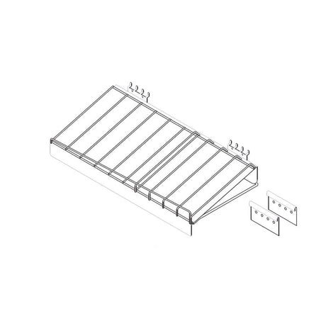 24 in. W X 12 in. D Black Steel Shelf 1 pk