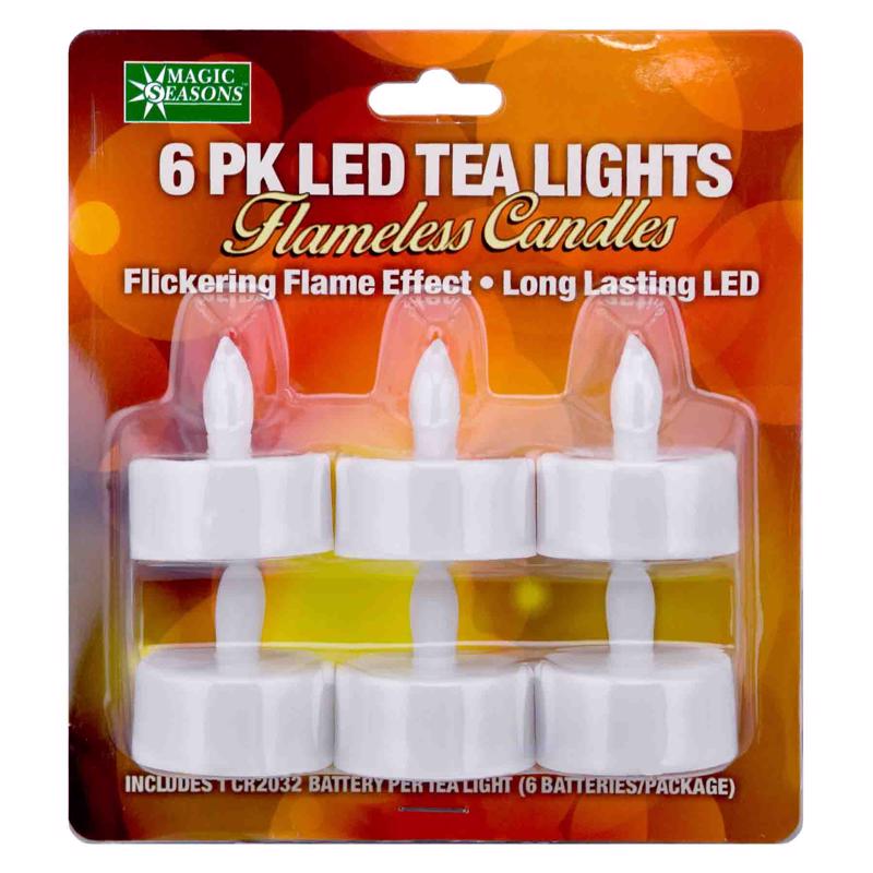 Magic Seasons White No Scent LED Flameless Tea Lights