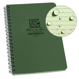 Rite in the Rain 4.625 in. W X 7 in. L Wire-O Green All-Weather Notebook