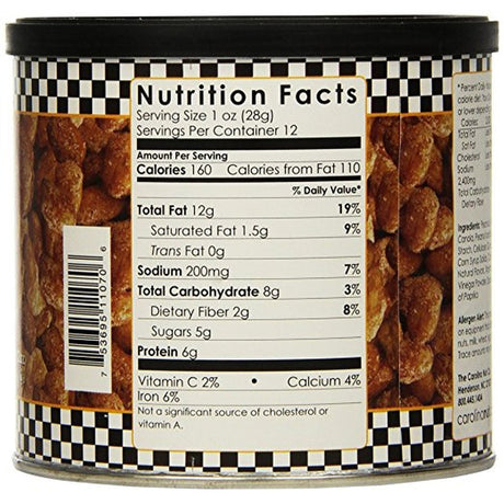 Carolina Nut Co. Honey Roasted Chipotle Peanuts 12 oz Can