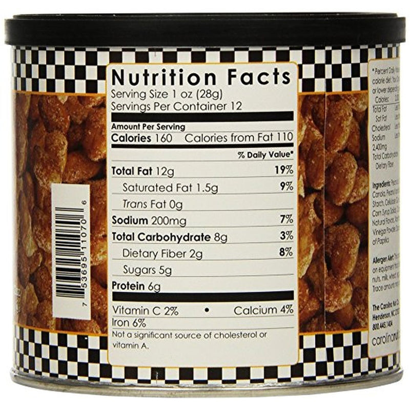 Carolina Nut Co. Honey Roasted Chipotle Peanuts 12 oz Can