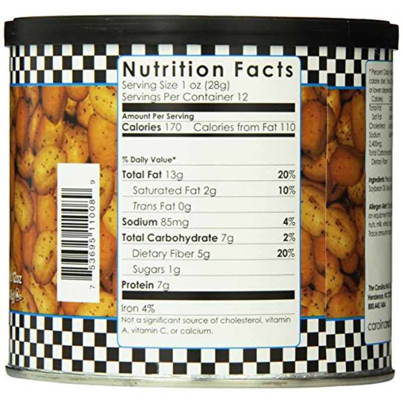 Carolina Nut Co. Sea Salt and Pepper Peanuts 12 oz Can