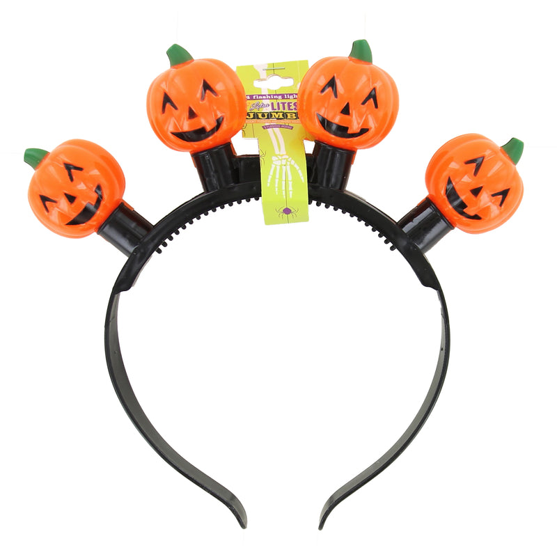 Lotsa Lites Halloween Pumpkin Flashing Headband Plastic 1 pk