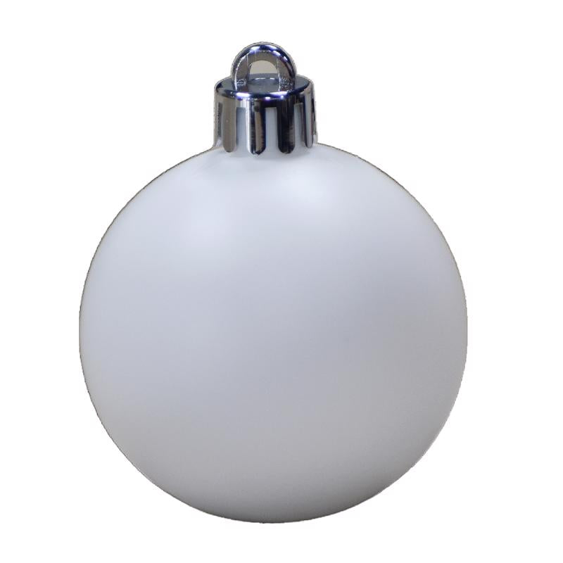 Hey Buddy Hey Pal Treemendous White Ball Ornament 2.35 in.