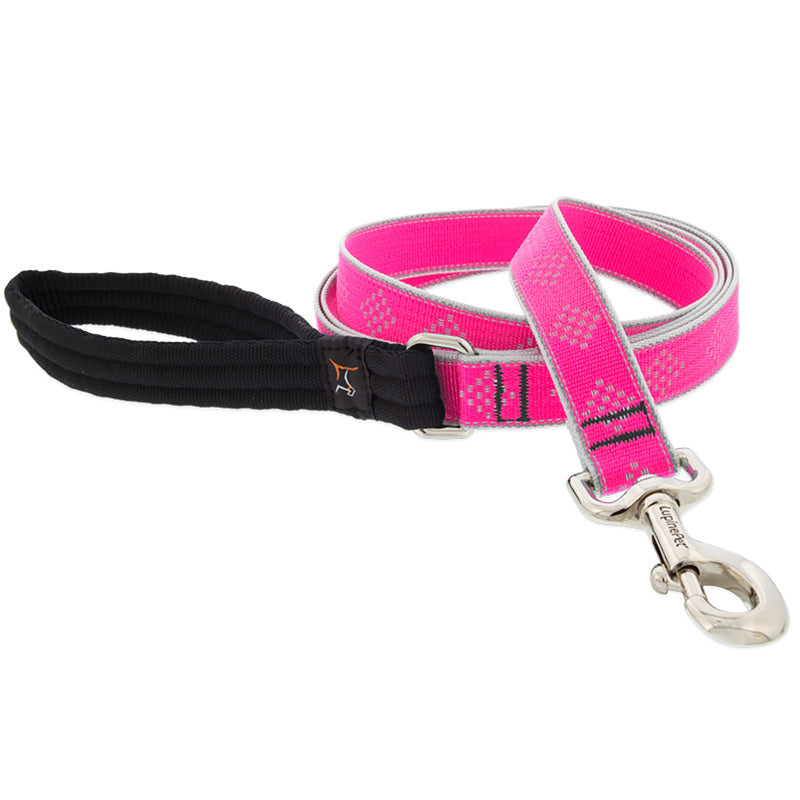 LEASH REFL PINK DIAM 6FT