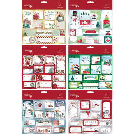 Paper Images Assorted Christmas Peel and Stick Gift Tags