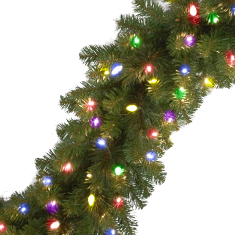 Celebrations Platinum 14 in. D X 9 ft. L LED Prelit Multicolored Mixed Pine Christmas Garland