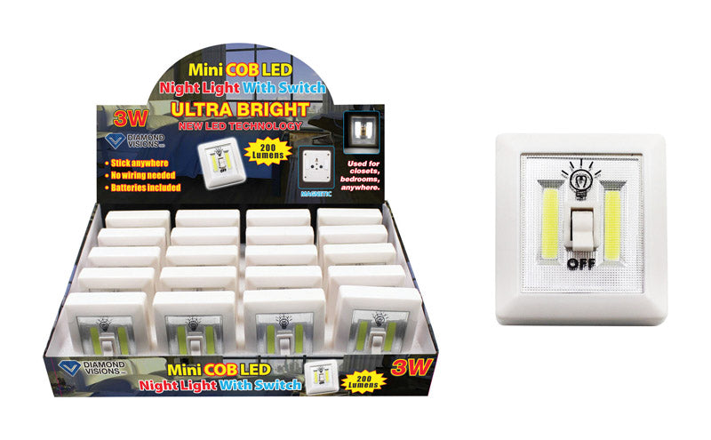 NIGHT LIGHT W/SWITCH WHT