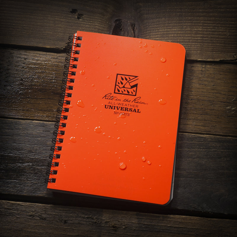 Rite in the Rain 4-5/8 in. W X 7 in. L Spiral Orange All-Weather Notebook