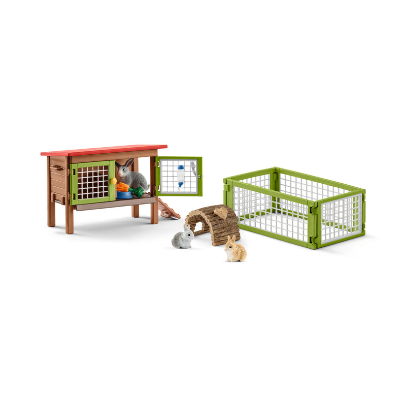 TOY RABBIT HUTCH SET