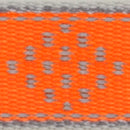 LupinePet Reflective Orange Diamond Nylon Dog Adjustable Collar