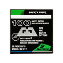 Pacific Handy Cutter Carbon Steel Safety Point Replacement Blade 2.625 in. L 100 pk