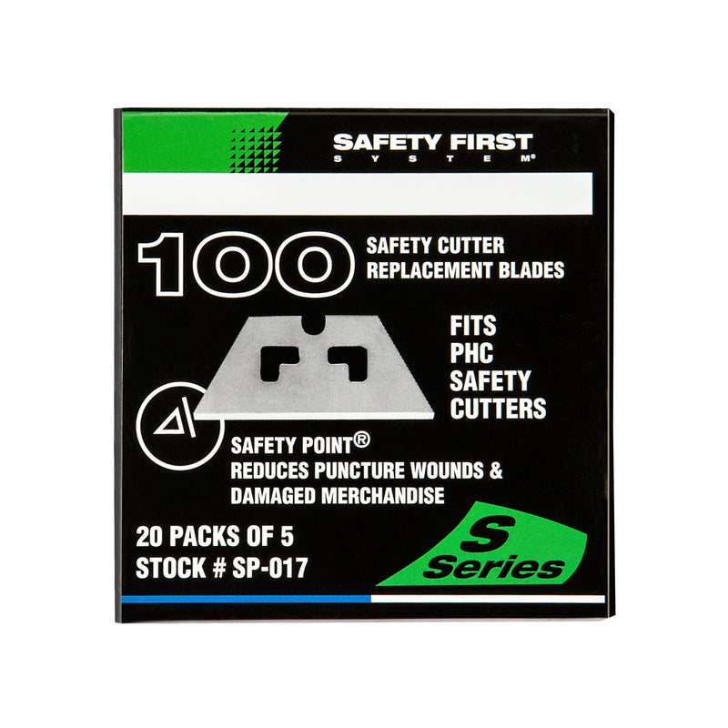 Pacific Handy Cutter Carbon Steel Safety Point Replacement Blade 2.625 in. L 100 pk