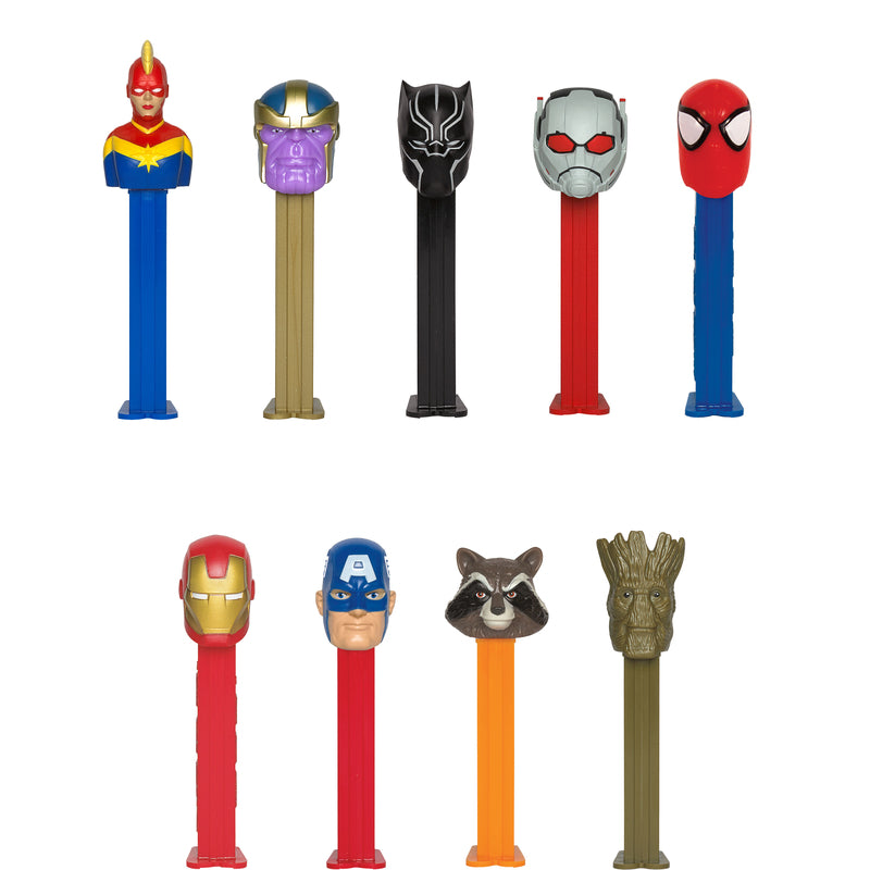 PEZ Marvel Fruit Flavor Candy and Dispenser 0.87 oz