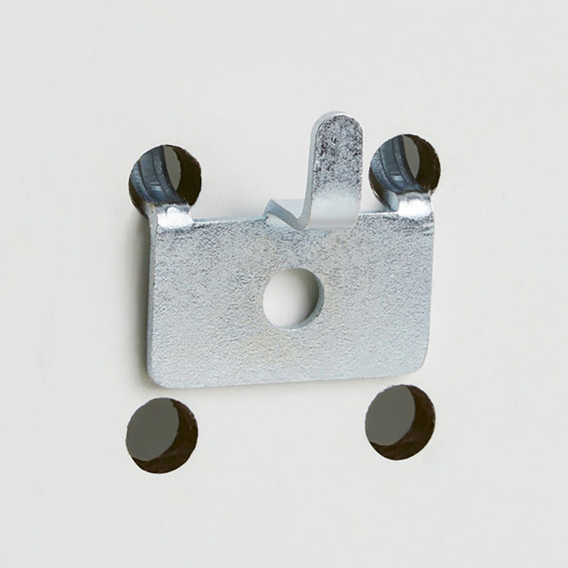 1 in. Silver Metal Slat Wall and Peg Board Peg Hook Back 2 pk