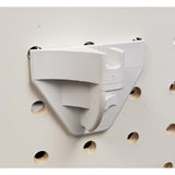 1.35 in. 250 White Plastic Use with the hooks above Peg Hook Back 100 pk