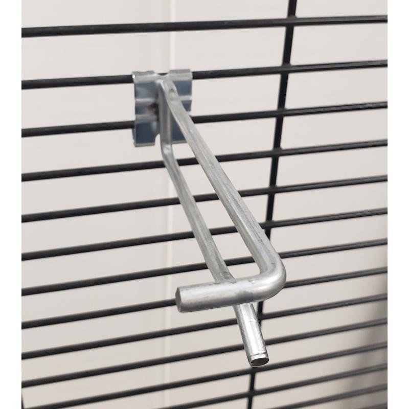 4 in. 212 Silver Metal Cross bar non scanning hooks Wire Rack Hooks 50 pk