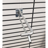 4 in. 212 Silver Metal Cross bar non scanning hooks Wire Rack Hooks 50 pk