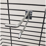 4 in. 212 Silver Metal Cross bar non scanning hooks Wire Rack Hooks 50 pk