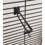 4 in. 212 Black Metal Cross bar hooks in black Wire Rack Hooks 50 pk