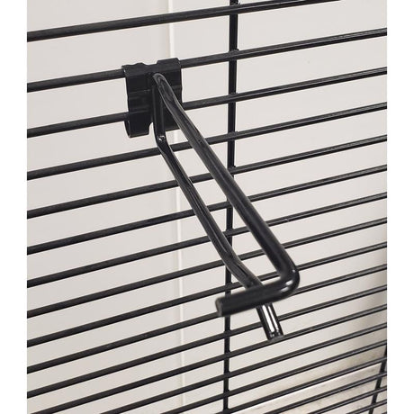 4 in. 212 Black Metal Cross bar hooks in black Wire Rack Hooks 50 pk