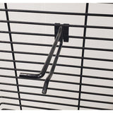 4 in. 212 Black Metal Cross bar hooks in black Wire Rack Hooks 50 pk