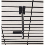 4 in. 212 Black Metal Cross bar hooks in black Wire Rack Hooks 50 pk