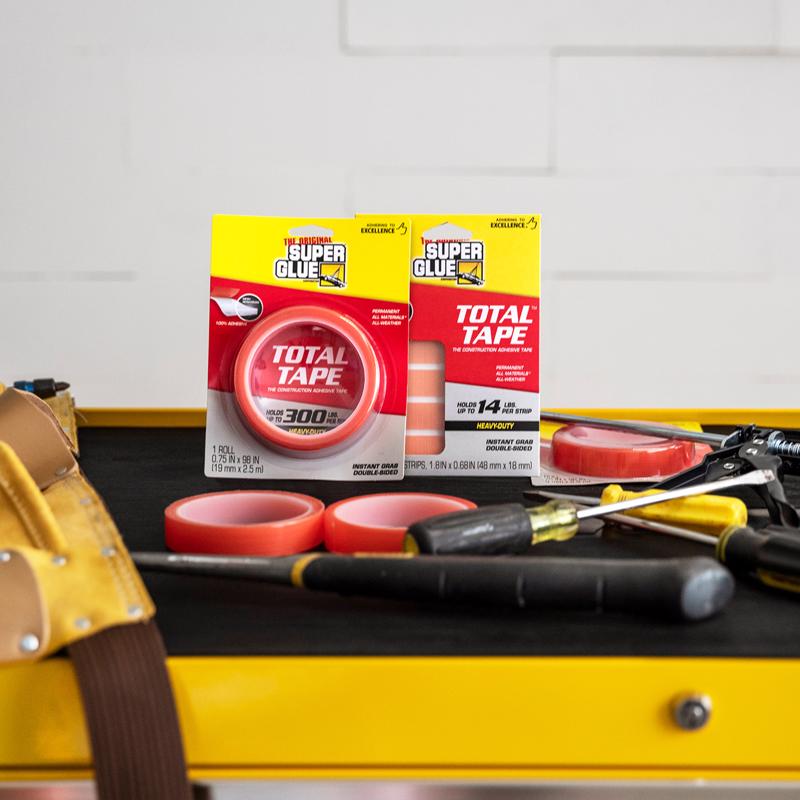 The Original Super Glue Super Strong Double Sided 0.75 in. W X 98 in. L Mounting Tape Clear