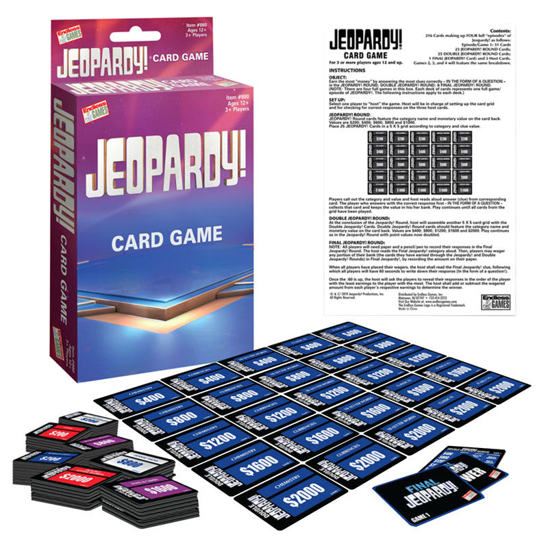 Endless Games Jeopardy Card Game Cardboard 217 pc