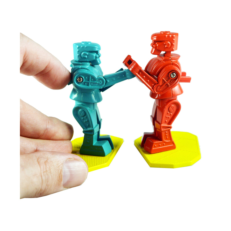 Super Impulse Worlds Smallest Rock Em Sock Em Robots Plastic Red and Blue 2 pc