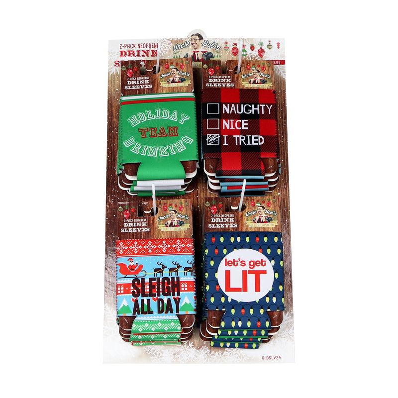 DRINK SLEEVE CHRSTMS 1PK