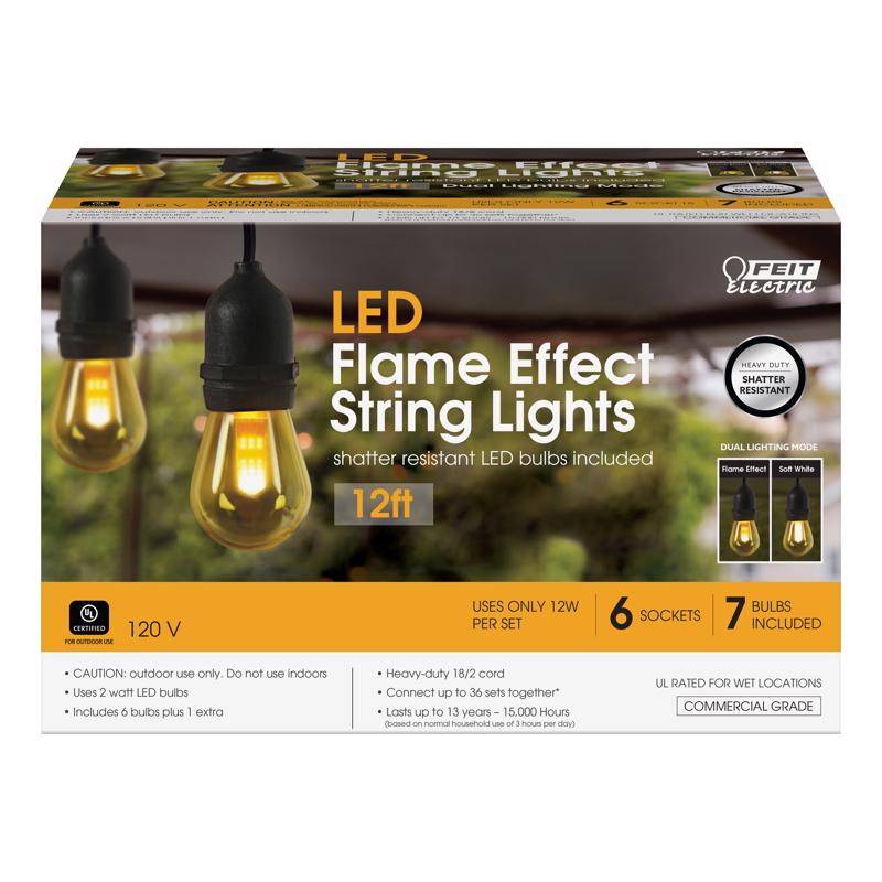 STRING LIGHTS AMBER 12'