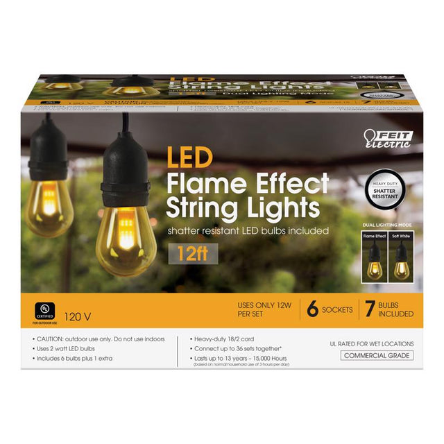 STRING LIGHTS AMBER 12'