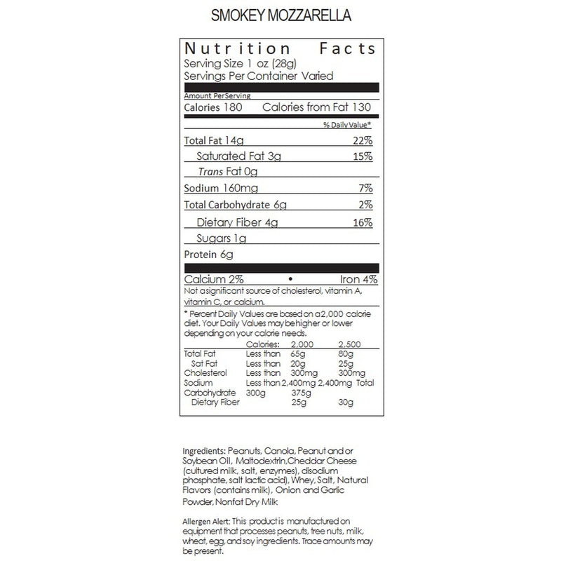 Carolina Nut Co. Smokey Mozzarella Peanuts 12 oz Can