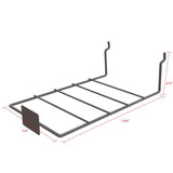 5 in. H X 7 in. W X 13 in. D Black Metal Shelf Bracket Holder-Large Pegboard Display