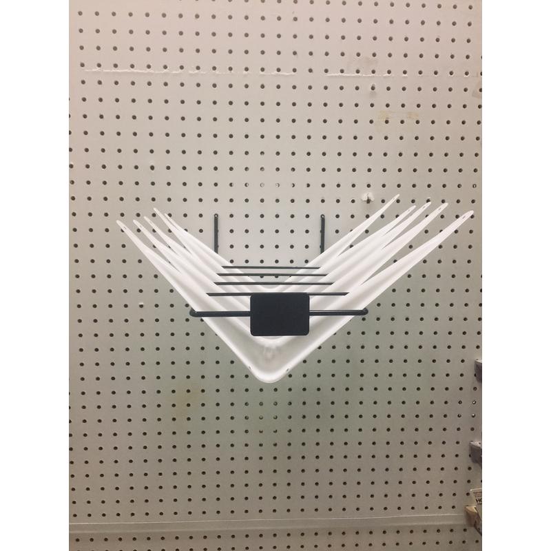 5 in. H X 7 in. W X 13 in. D Black Metal Shelf Bracket Holder-Large Pegboard Display