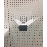 5 in. H X 3 in. W X 13 in. D Black Metal Shelf Bracket Holder-Small Pegboard Display