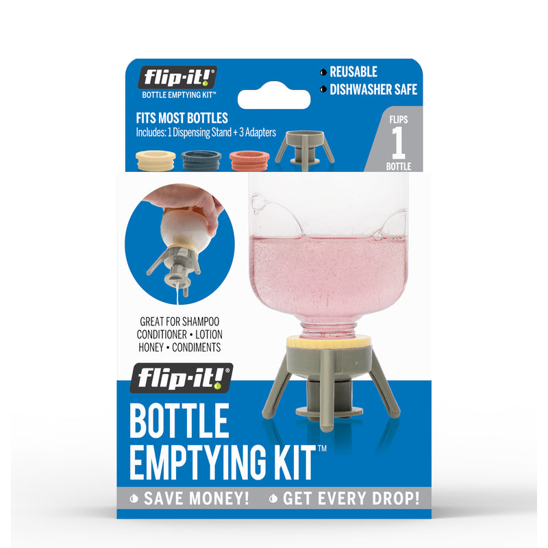 Flip-it! Gray Polypropylene Bottle Emptying Kit