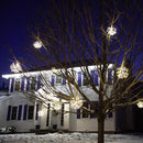 Celebrations Platinum LED Warm White Shimmer Sphere 16 in. Hanging Decor