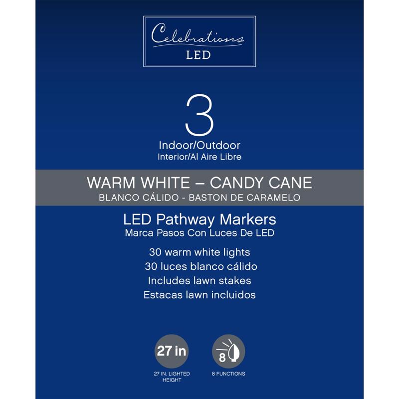Celebrations Clear Candy Cane 27 in. Pathway Decor