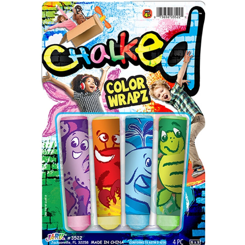Ja-Ru Color Wrapz Sidewalk Chalk Assorted 4 pc