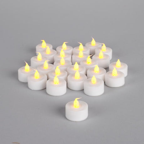 Matchless Darice White Unscented Scent Tealight Flameless Flickering Candle
